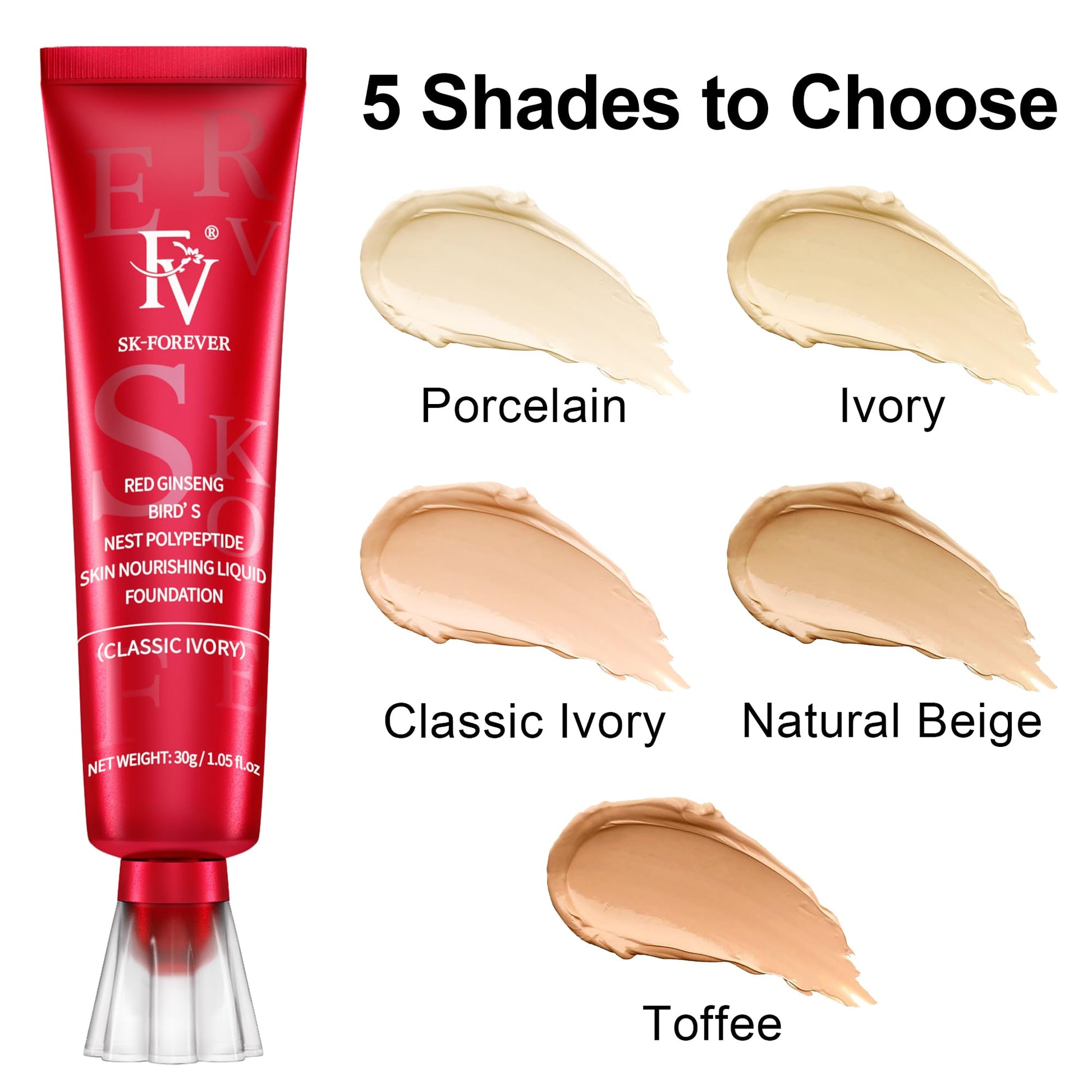 Original Fv Foundation, Oil Absorb Ivory Liquid Foundation 30g